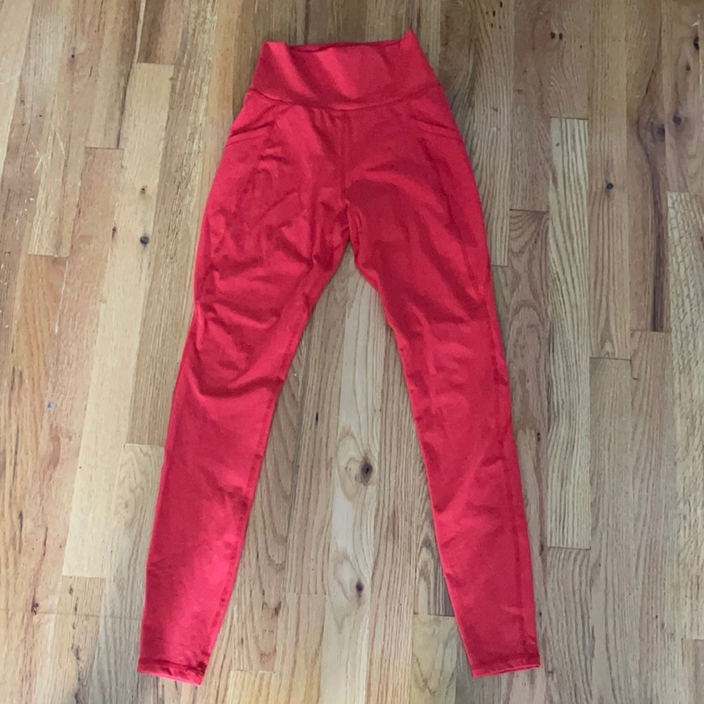 Red Alphalete leggings